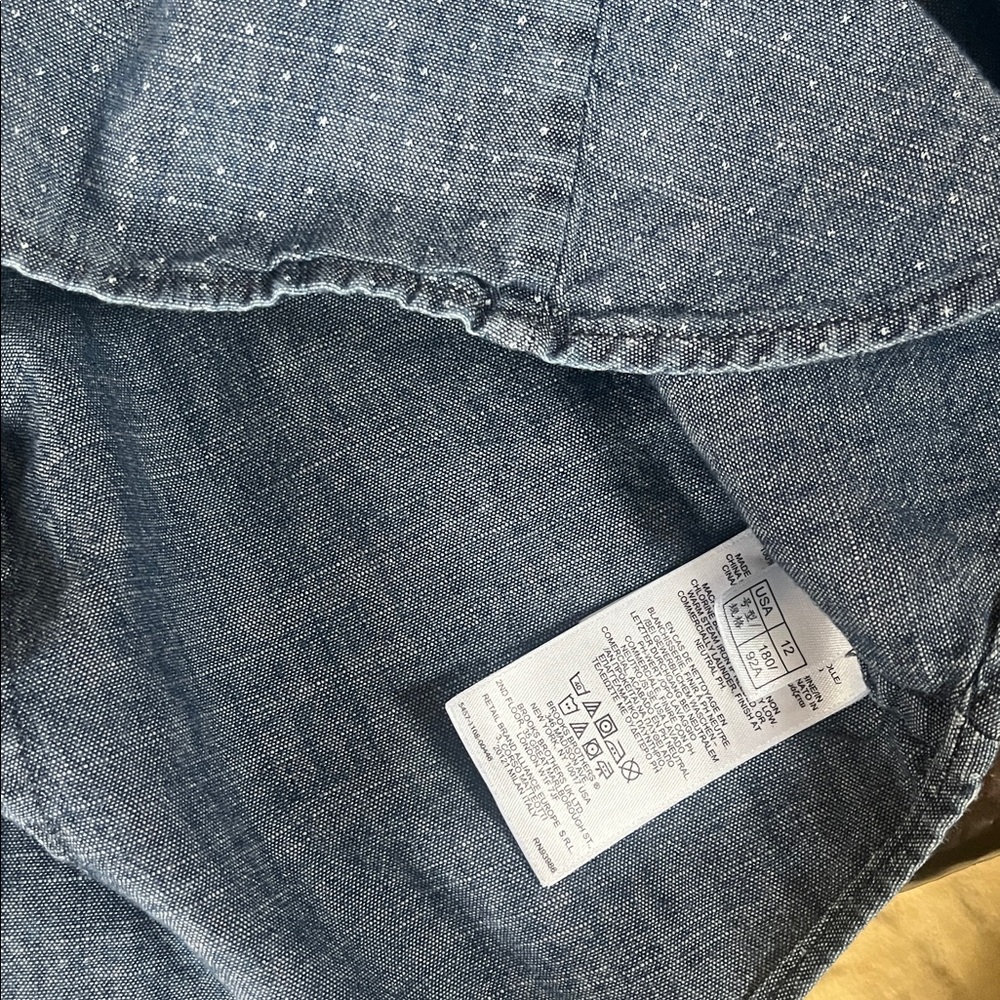 Brooks Brothers Navy Polka Dot Shirt - Picture 4 of 4